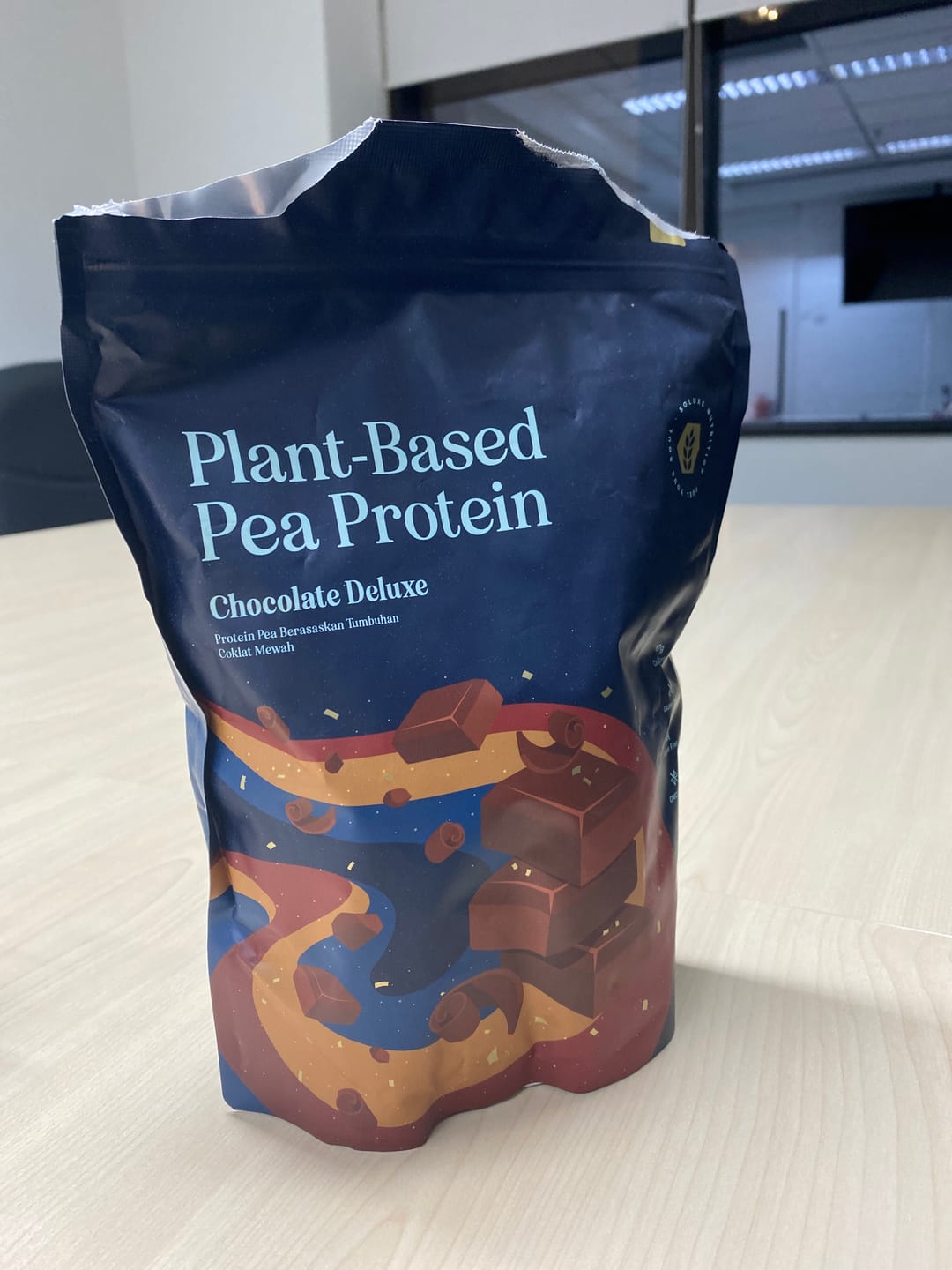 Customer photo review of Pea Protein Isolate - Soluxe Chocolate Deluxe