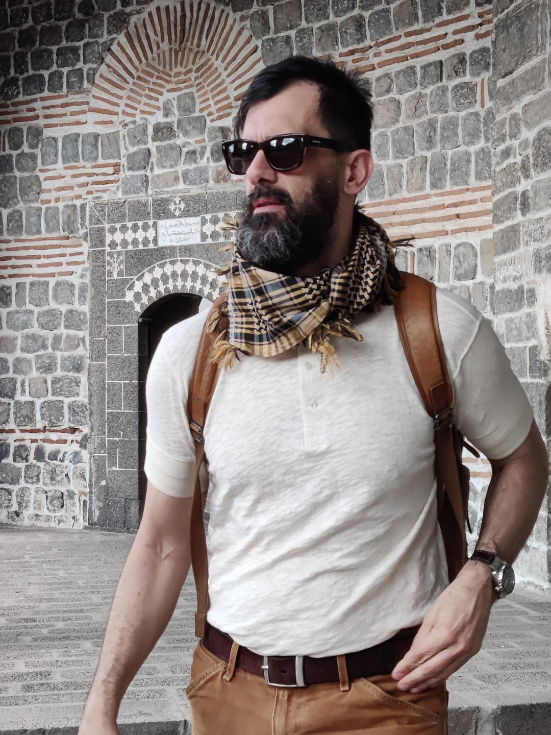 Customer photo review of 1890s Slub Cotton Henley T-Shirt