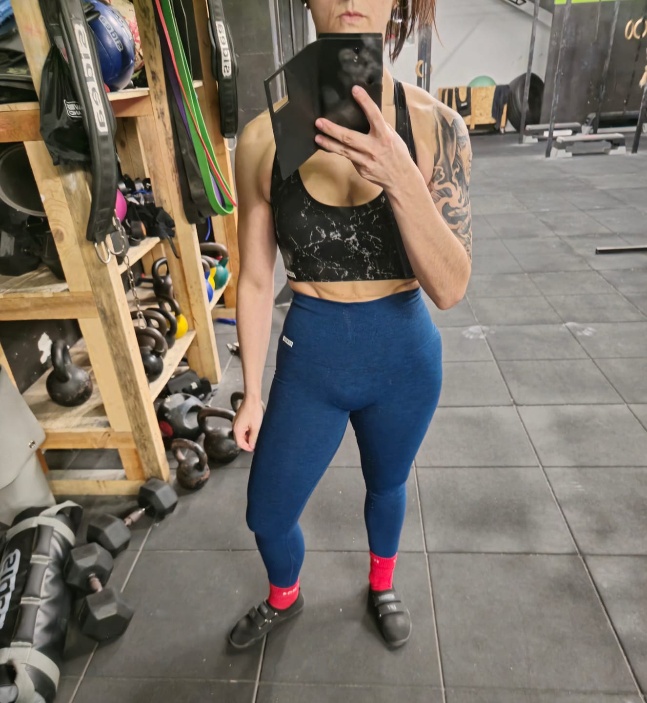 Customer photo review of Leggings Push Up Pulsar Blu Petrolio