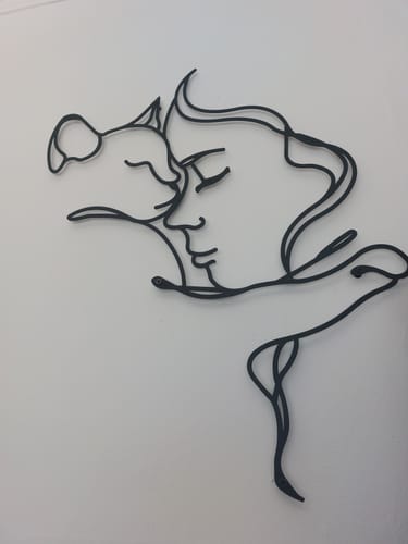 Customer photo review of Décoration Murale Métal - Amoureux des chats