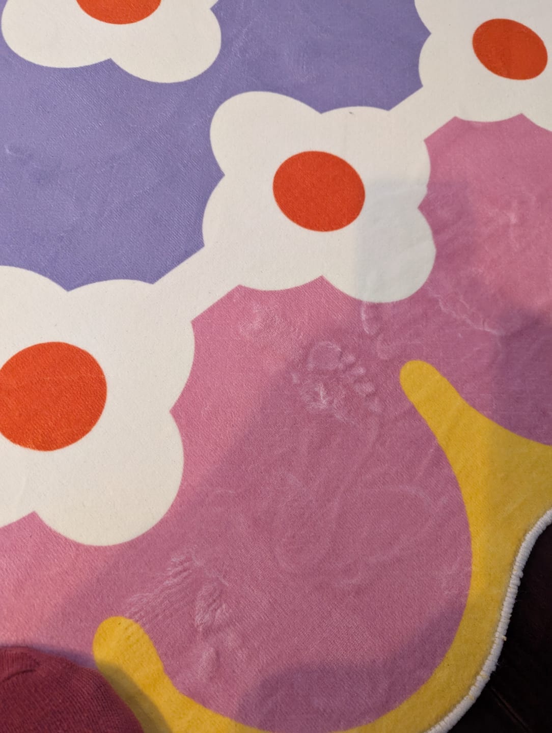 Customer photo review of Pink and Purple Floral Area Rug
