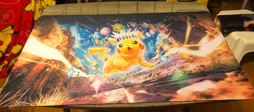 Customer photo review of Custom Playmat (24" x 14")