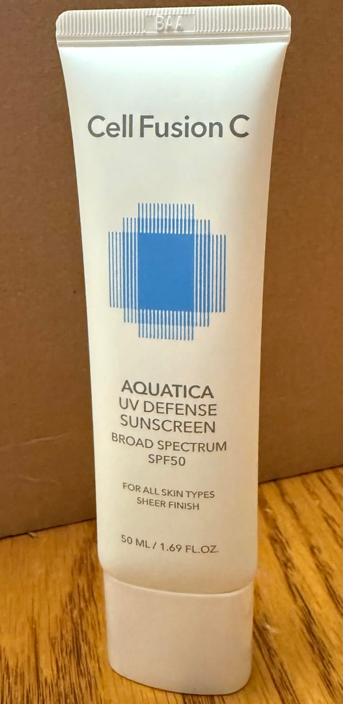 Customer photo review of [Cell Fusion C] Aquatica UV Defense Sunscreen OTC 50ml
