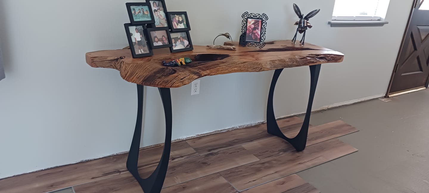 Customer photo review of Console Table Legs 211 Cleo 28H Unique Design