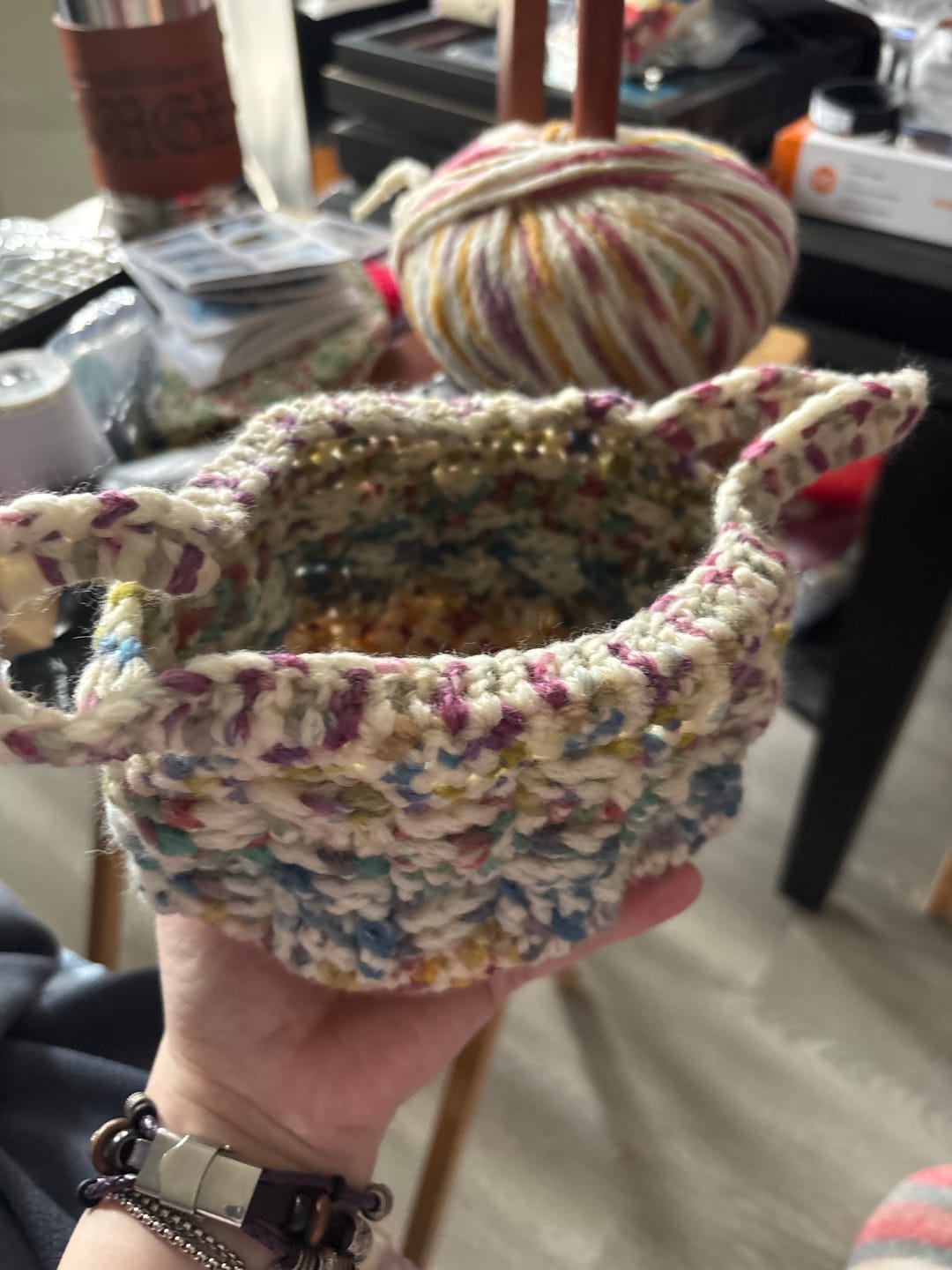 Customer photo review of Extra 2 Mystery Balls of Yarn