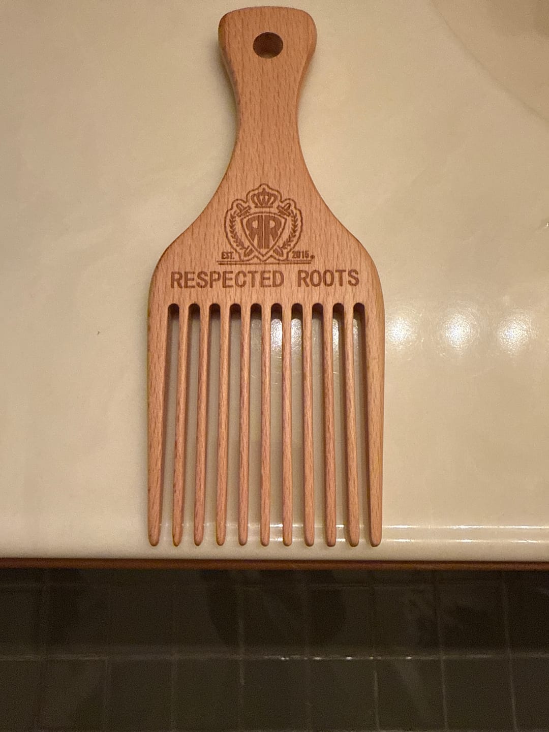 Customer photo review of Wooden Pick (or comb)