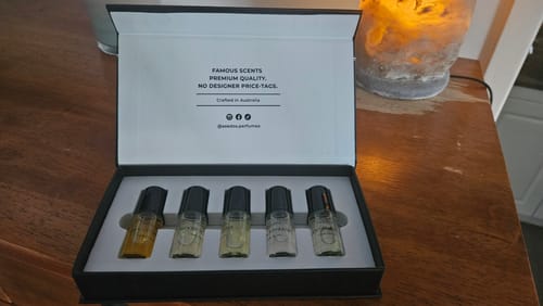 Customer photo review of Asēdos Perfume Oil Set - His Collection