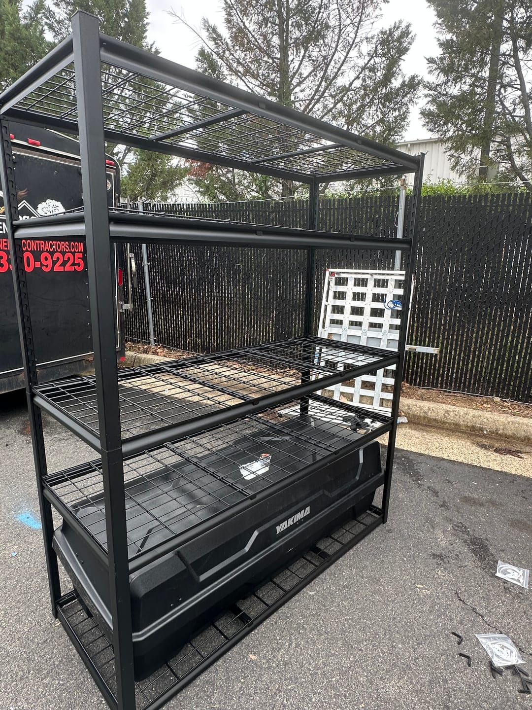 Customer photo review of REIBII 60" W Heavy Duty Metal Shelving Unit, Adjustable Shelves for Storage, Rust-Proof Shelving for Garage, Industrial, Warehouse, Basement & Workshop