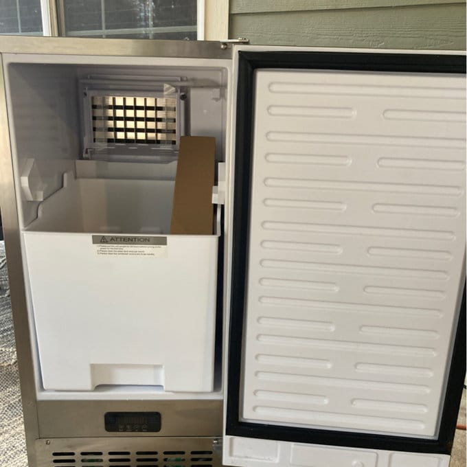 Customer photo review of Coolski 15" W Commercial Under Counter Ice Maker Machine, 80 Lbs/Day
