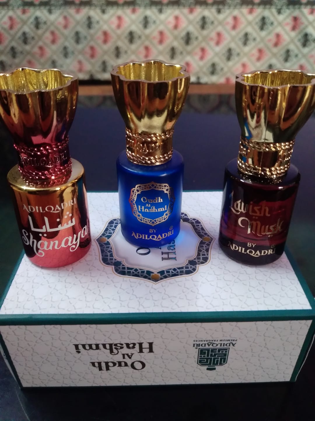 Customer photo review of 3 Pcs Attar Set Shanaya, Lavish Musk And Oudh Al Hashmi 5.5 Ml Each