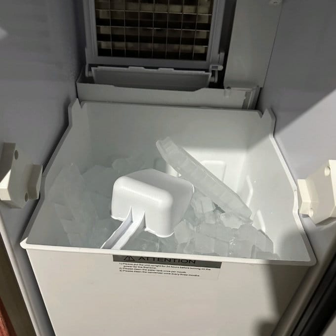 Customer photo review of Coolski 15" W Commercial Under Counter Ice Maker Machine, 80 Lbs/Day
