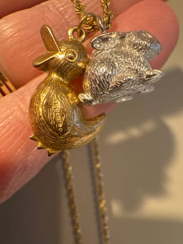 Customer photo review of 9ct 375 Gold Duckling Charm (1960's)