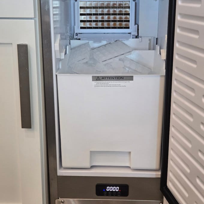 Customer photo review of Coolski 15" W Commercial Under Counter Ice Maker Machine, 80 Lbs/Day