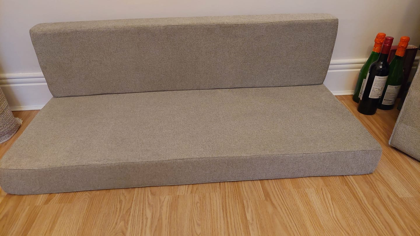 Customer photo review of Plain Chenille Upholstery Fabric
