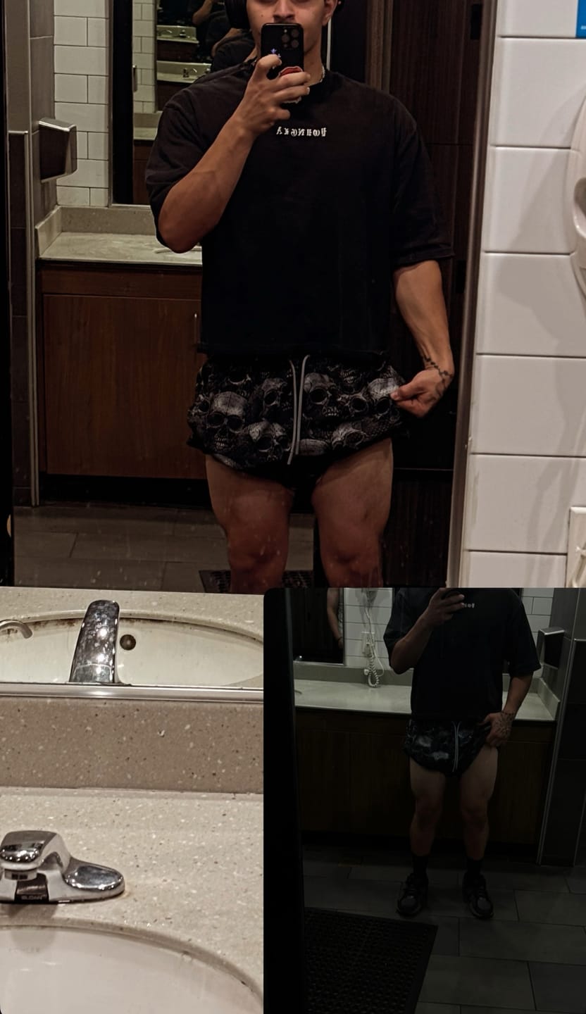 Customer photo review of 1111 -  Skulls & Roses Reversible Shorts