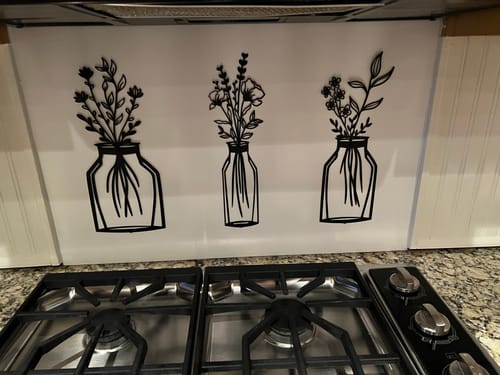 Customer photo review of Metal Flower Vase Wall Art (3 pieces)