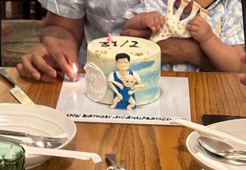 Customer photo review of Dad and Son Birthday Cake