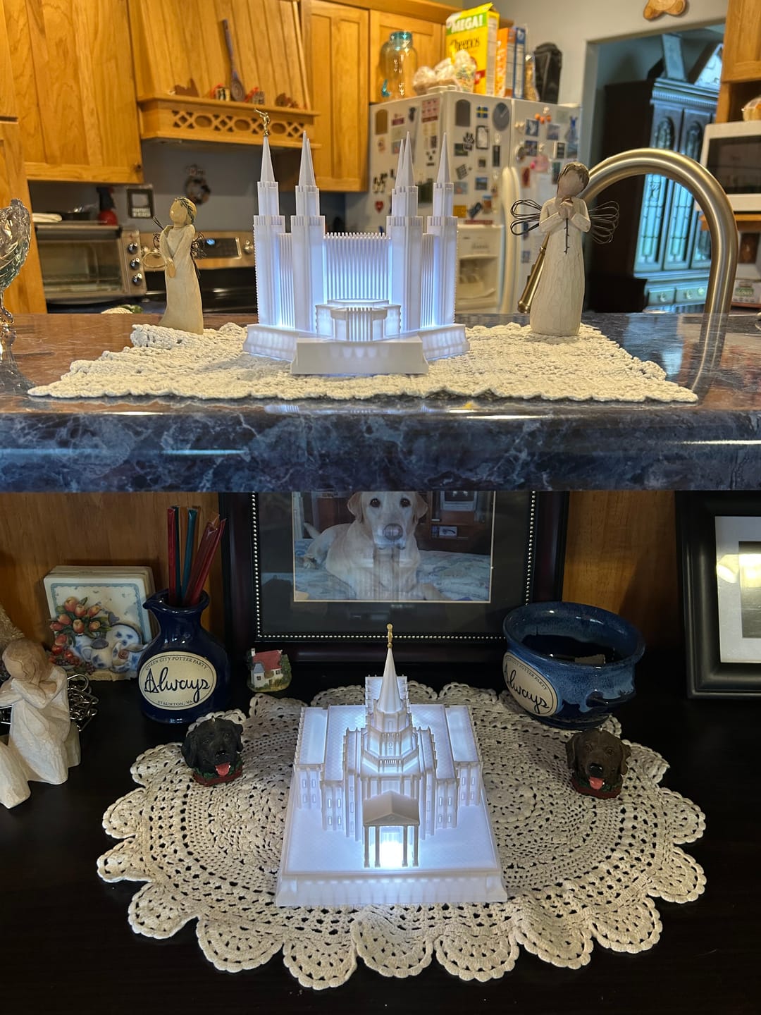 Customer photo review of Logan Utah Temple Christmas Ornament