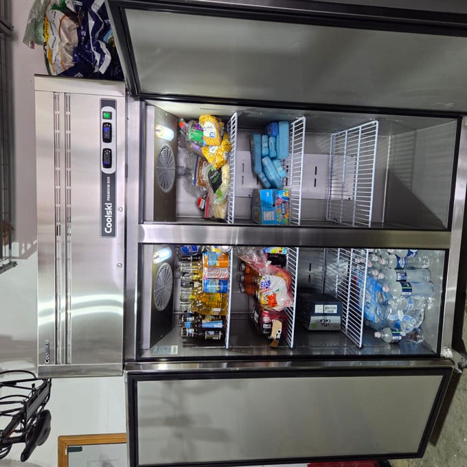 Customer photo review of Coolski 48" W Commercial Refrigerator and Freezer Combo, 36 Cu.ft 2 Section Stainless Steel Solid Door
