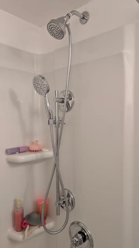 Customer photo review of 3-Spray Hand Held Shower Head Set with Slide Bar