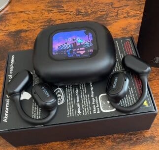 Customer photo review of AI Translator Earbuds