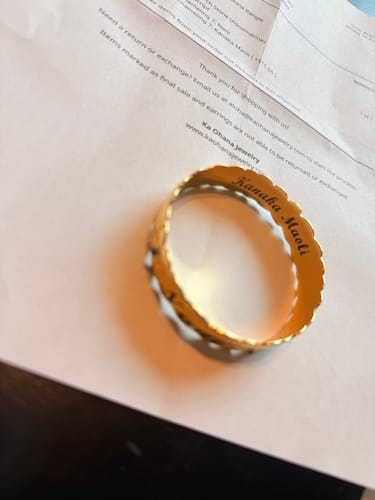 Customer photo review of Hau'oli Heirloom Birthstone Bangle