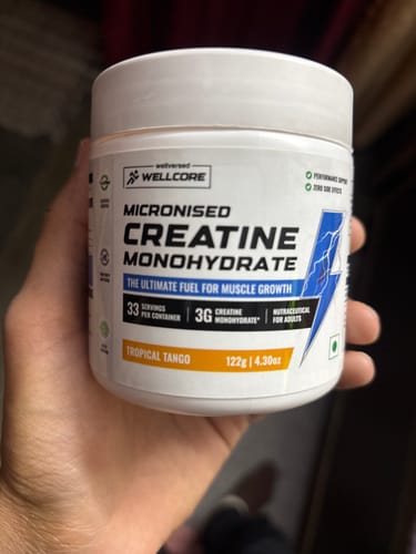 Customer photo review of Wellcore - Pure Micronised Creatine Monohydrate (122g, 33 Servings) Tropical Tango