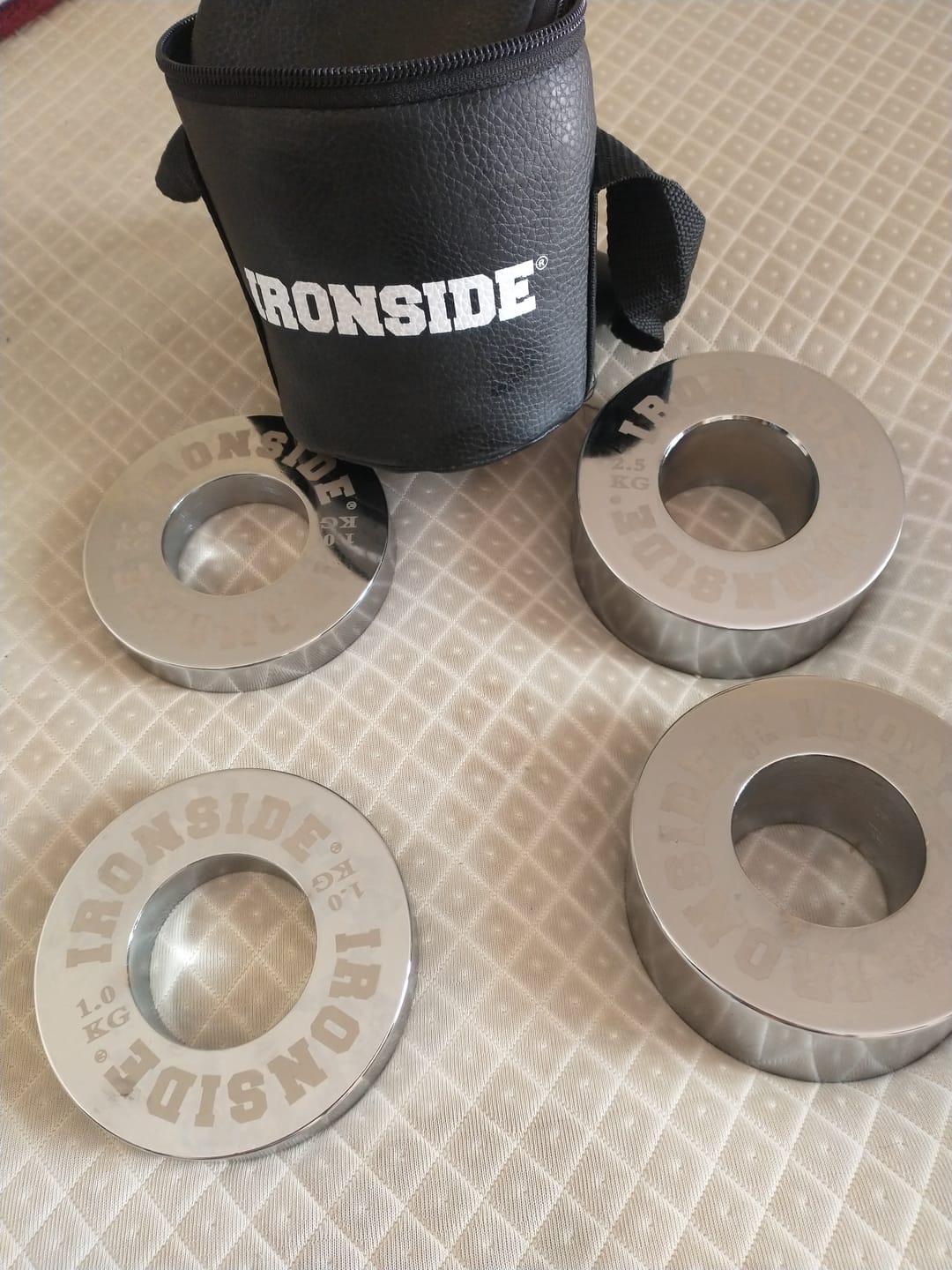 Customer photo review of Set Discos Fraccionados (1 y 2.5 kg) IRONSIDE