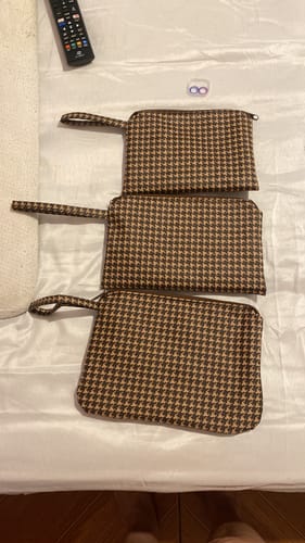 Customer photo review of SINTETICO PIED DE POULE 0.8MM FUNDO MALHA COR BEGE/ MARROM