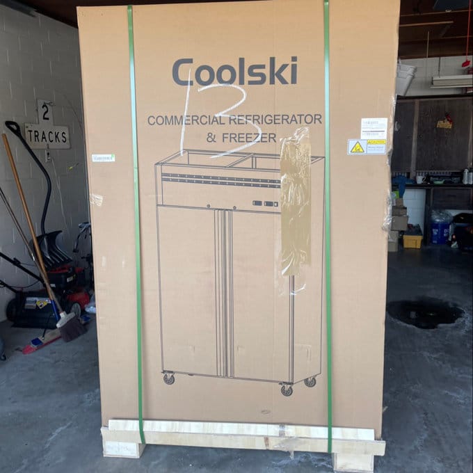 Customer photo review of Coolski 48" W Commercial Refrigerator and Freezer Combo, 36 Cu.ft 2 Section Stainless Steel Solid Door