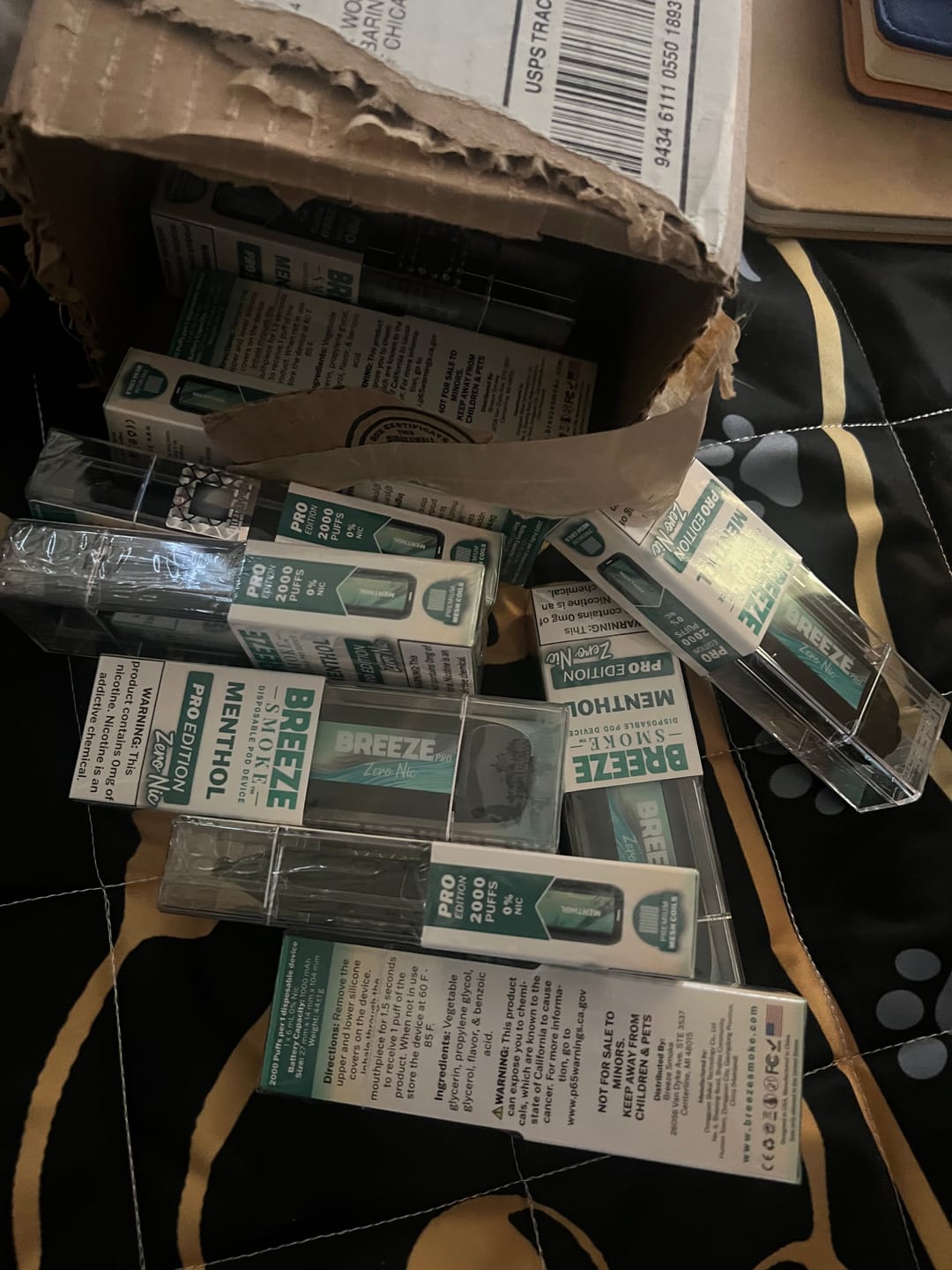 Customer photo review of Breeze Pro 0% Nicotine Disposable Vape