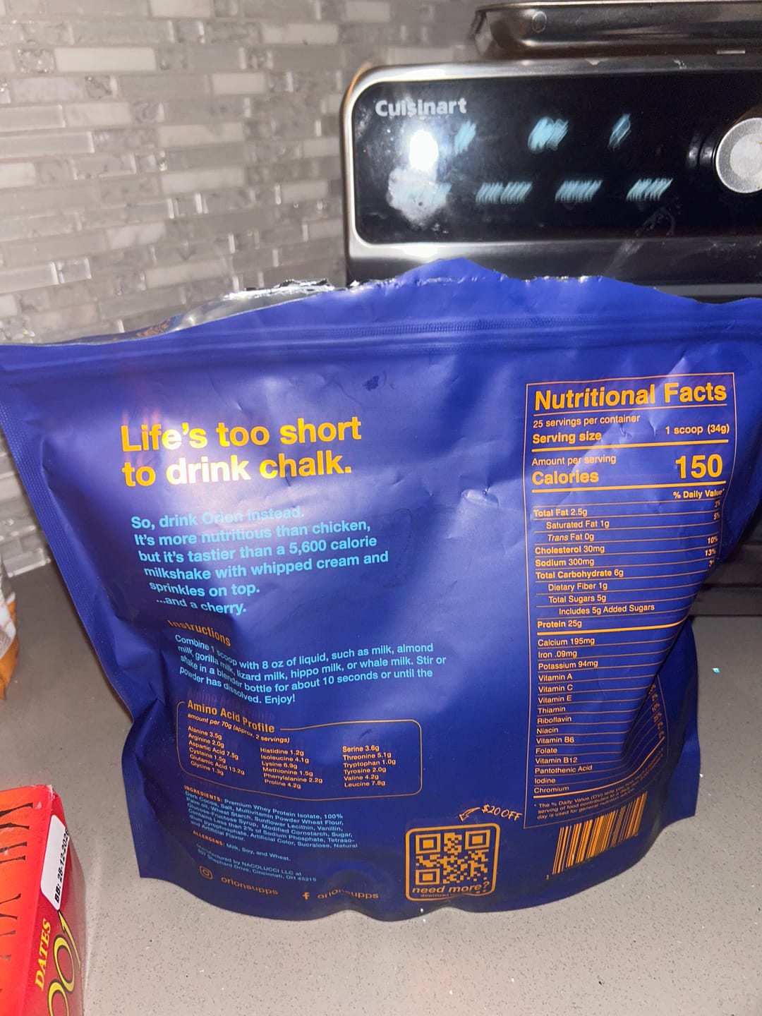 Customer photo review of Cookies and Cream Whey Isolate