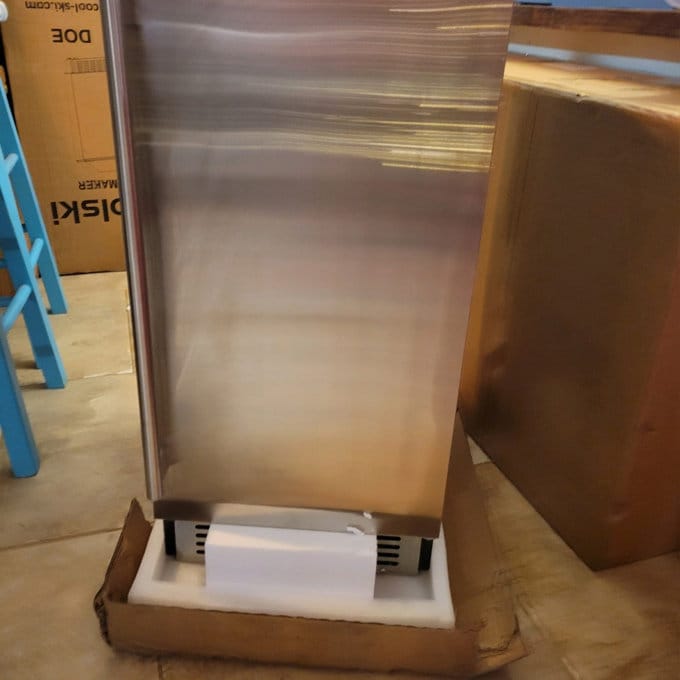 Customer photo review of Coolski Commercial Under Counter Ice Maker Machine, Stainless Steel Built-in Freestanding Ice Maker, 80 LBS/Day