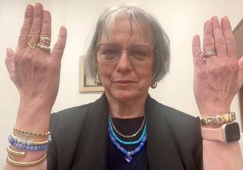 Customer photo review of Jet Lagged Vinyl Bracelet