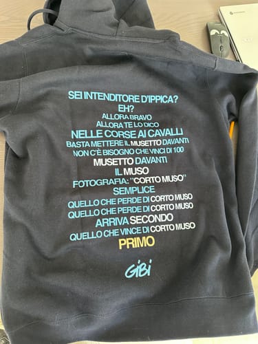 Piergiorgio B. review of Hoodie CORTO MUSO image 1 out of 1