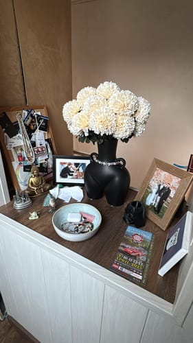 Customer photo review of Large Faux Kiku - Beige (10 Stems)