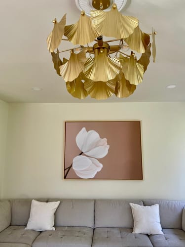 Customer photo review of Tulips Abstract Canvas Art