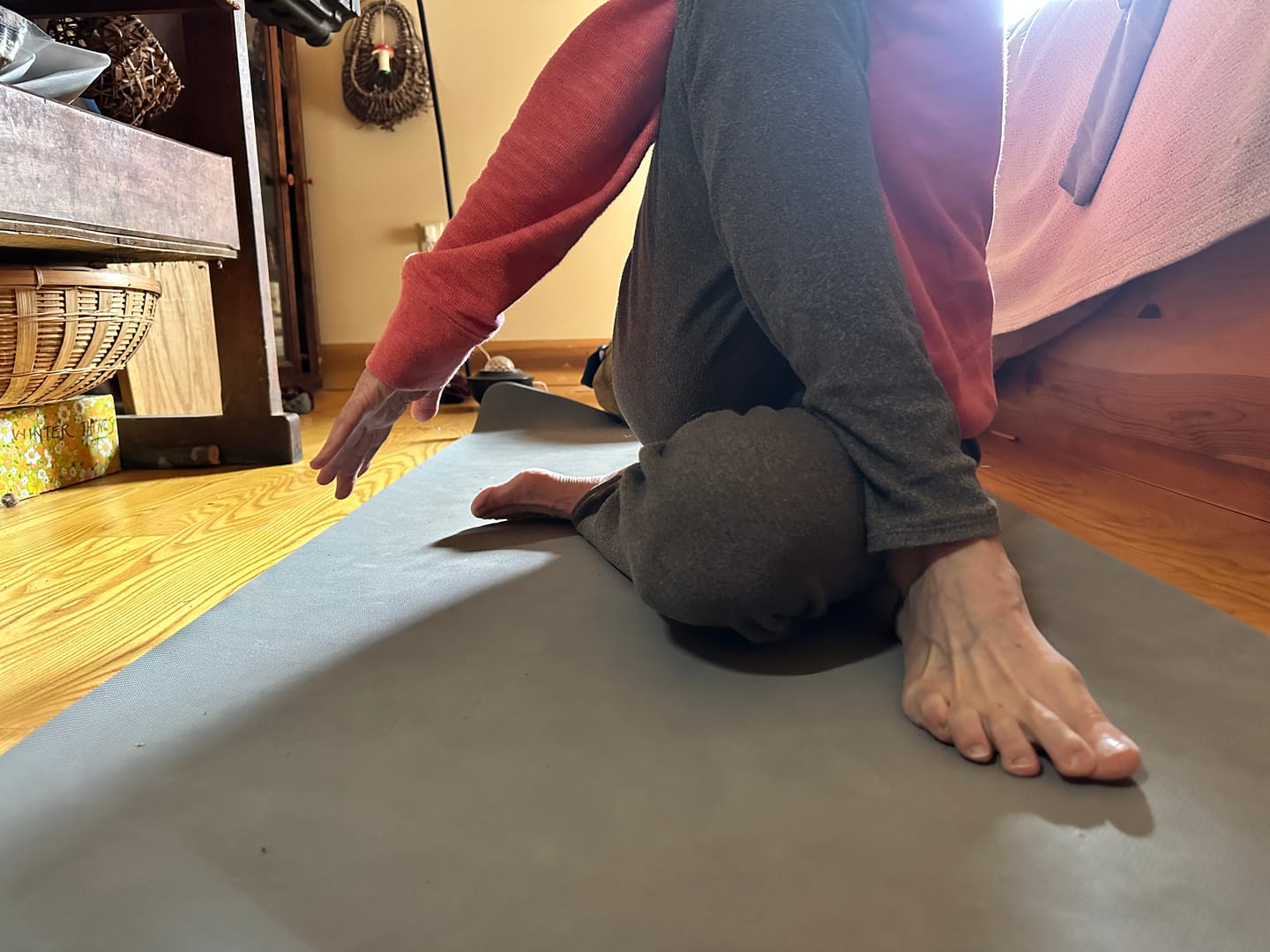 Customer photo review of Classic Flow Antibacterial Premium Yoga Mat 5mm Dark Blue