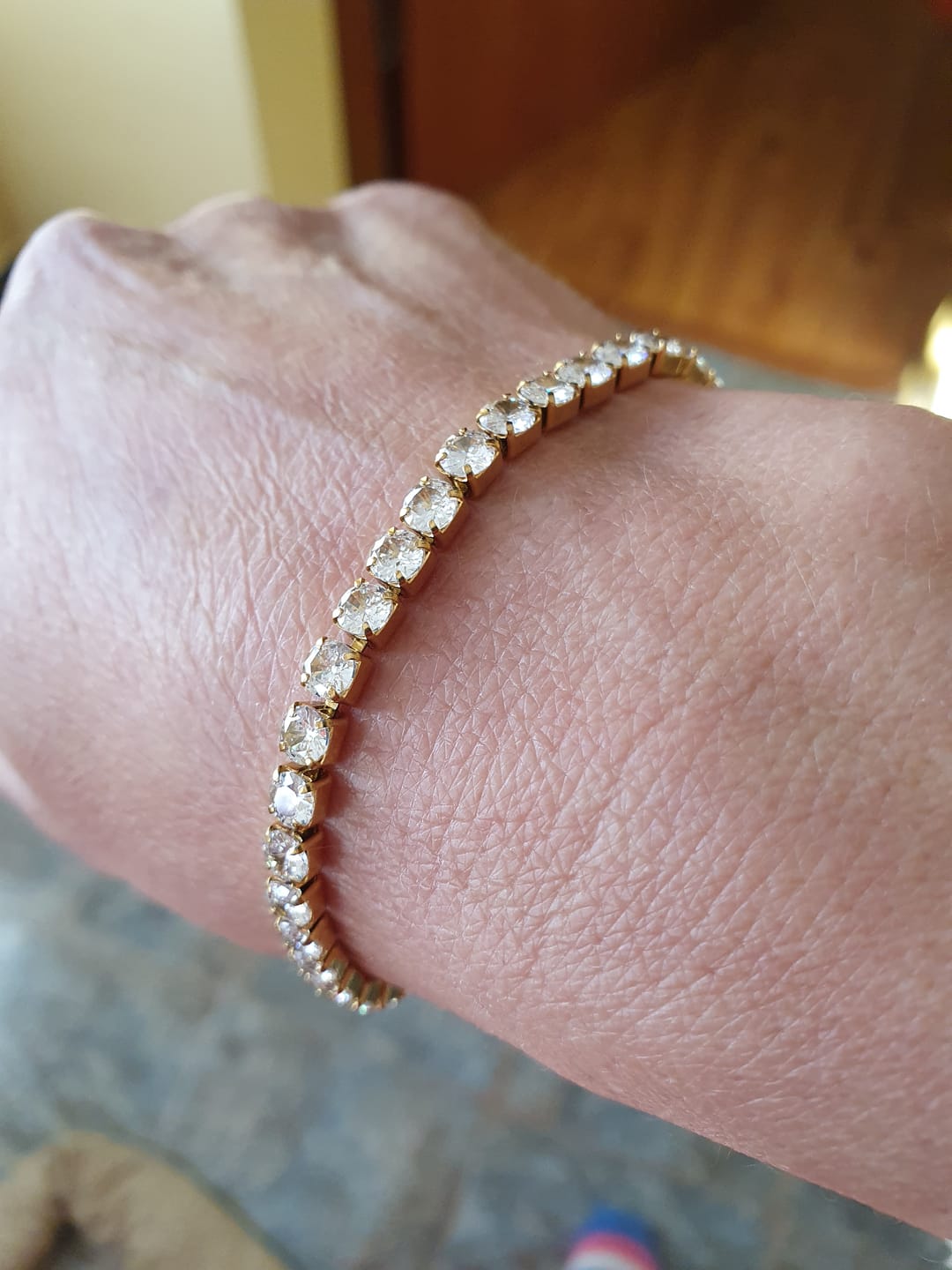 Customer photo review of Bratara Tennis Gold, 4mm