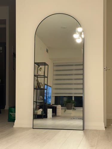 Customer photo review of Black Full Length Arch Mirror (71"H x 31"W)