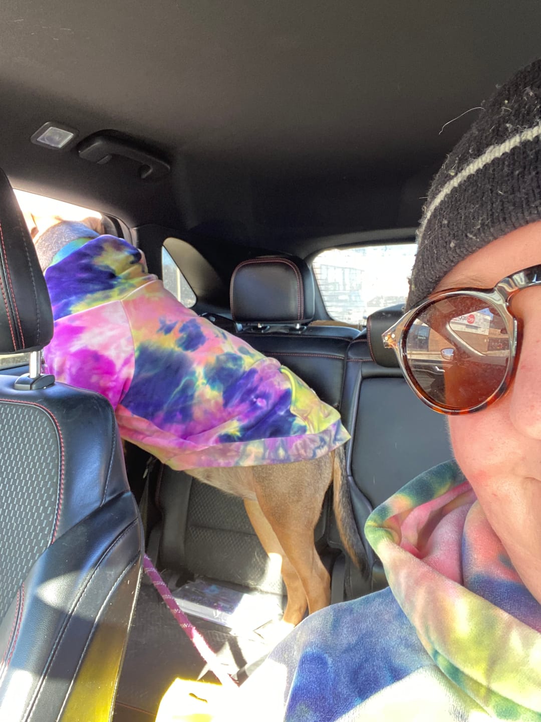 Customer photo review of Velvet Human Hoodie - Berry Lemonade