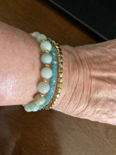 Customer photo review of Amazonite Stacker Set