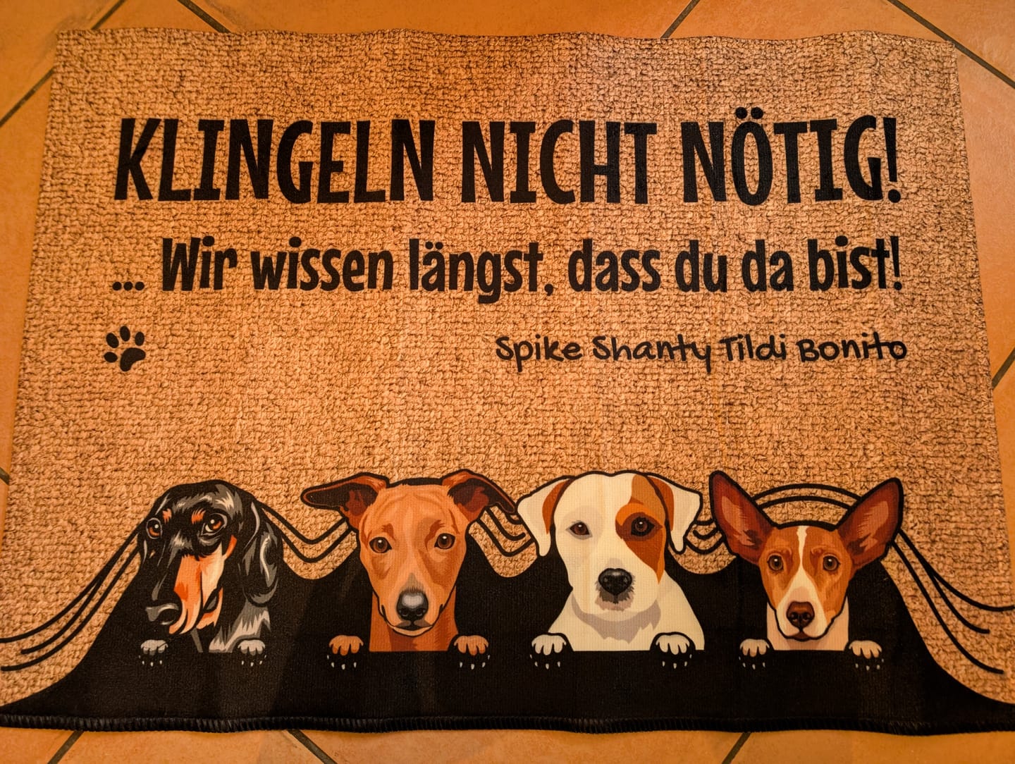 Customer photo review of Klingeln nicht nötig - Individuelle Fußmatte