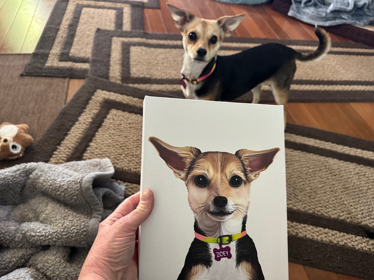 Customer photo review of Cartoon 1 Pet Portrait