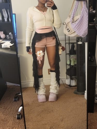 Customer photo review of Vanilla Butter Cable Knit Set (Light Yellow)