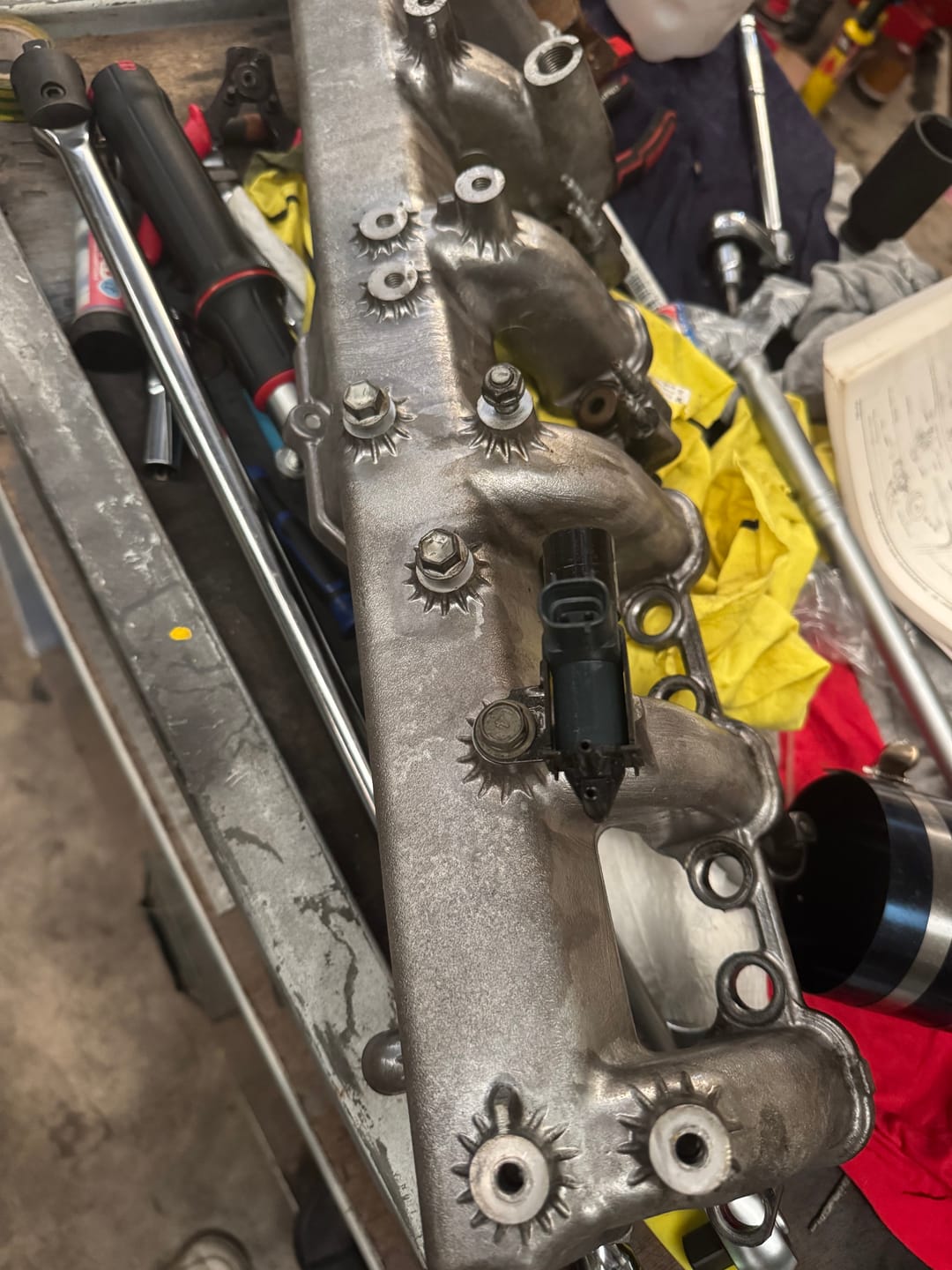 Customer photo review of High Mount Manifold to suit Toyota 1HZ Engine Variant - T3 Turbo