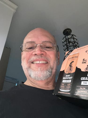Customer photo review of Ruby Grapefruit THC Seltzer, 6pk