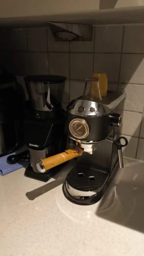 Customer photo review of Machine a Cafe Pro Argentée en Acier Inoxydable