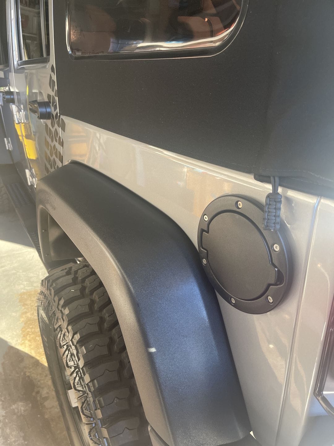 Customer photo review of Black Gas Fuel Tank Cover for 07-18 Jeep Wrangler JK / JKU