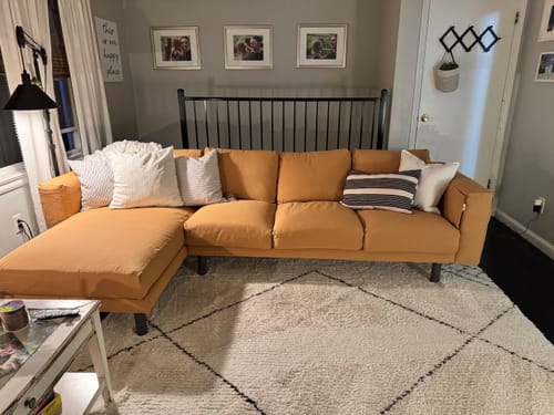 Customer photo review of Norsborg 4 Seat Sofa with Chaise Cover, Sectional Sofa Cover